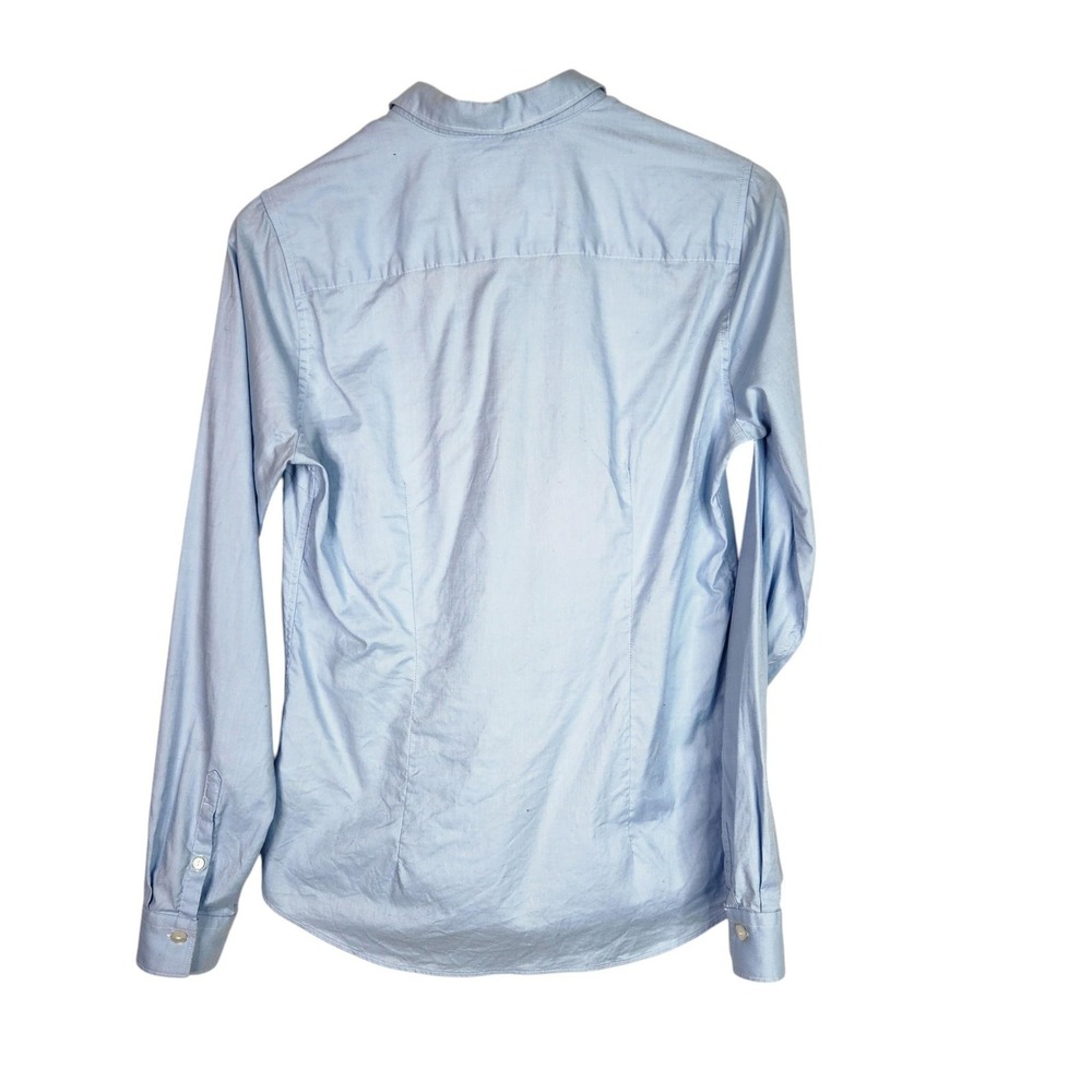JEAN PAUL Shirt Womens Medium Blue Hannah Stretch Button Up Top Long Sleeve - Picture 2 of 11